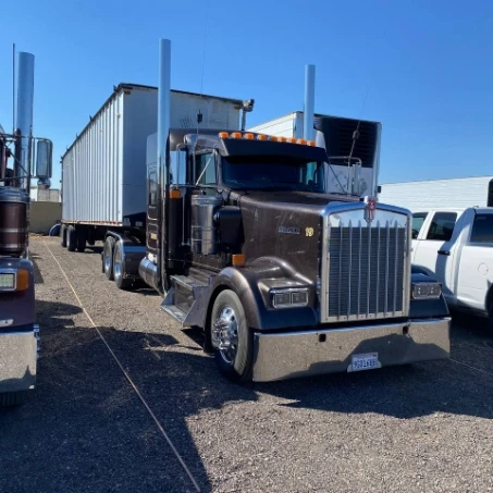 trucks lined up